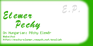 elemer pechy business card